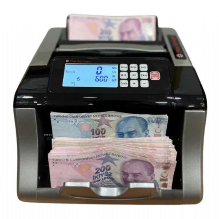 Plus Schwarz TL Kağıt Para Sayma Makinesi resmi